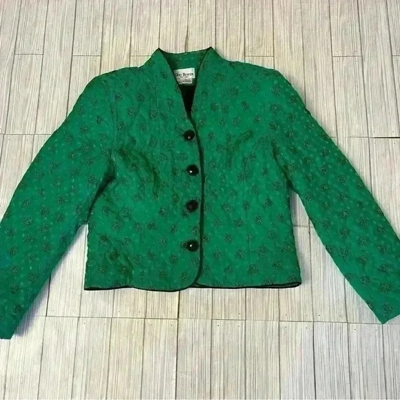 *not for sale* Vintage Gay Boyer Matching Silk Blouse and Quilted Jacket - Picture 7 of 10